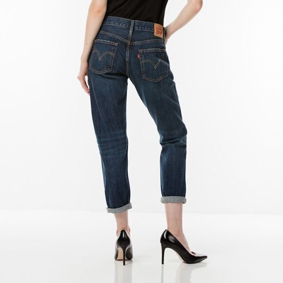 LEVI’S 501 T Tapered High Rise Denim Jeans Blue 26 - Picture 8 of 10
